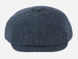 Brim&Brawn Flat Cap in Blue Wool