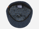 Brim&Brawn Flat Cap in Blue Wool