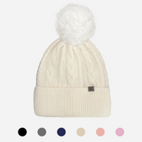 Beanie with Single Pompom and Soft Lining