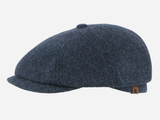 Brim&Brawn Flat Cap in Blue Wool