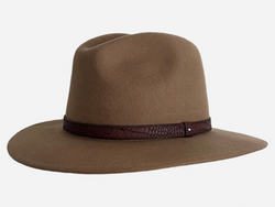 Wool Felt Hat Fedora Cowboy Camel