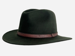 Wool Felt Hat Fedora Cowboy Olive