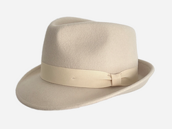 Wool Felt Hat Trilby Cream