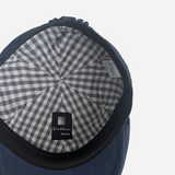 Brim&Brawn Flat Cap in Navy Cotton