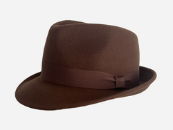 Wool Felt Hat Trilby Brown