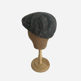 Brim&Brawn Flat Cap in Grey Red Check