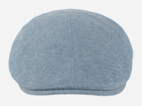 Brim&Brawn Flat Cap in Blue Cotton