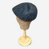 Brim&Brawn Flat Cap in Grey Blue Check