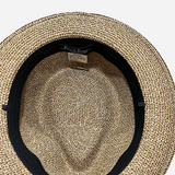 Trilby Style Straw Hat Brown