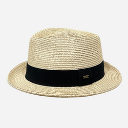 Trilby Style Straw Hat Natural