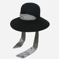 Brim&Brawn Wide Brim Straw Hat Black