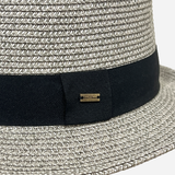 Trilby Style Straw Hat Grey