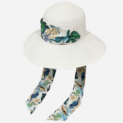 Brim&Brawn Wide Brim Straw Hat White