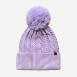 Beanie with Single Pompom and Soft Lining Hot Pink